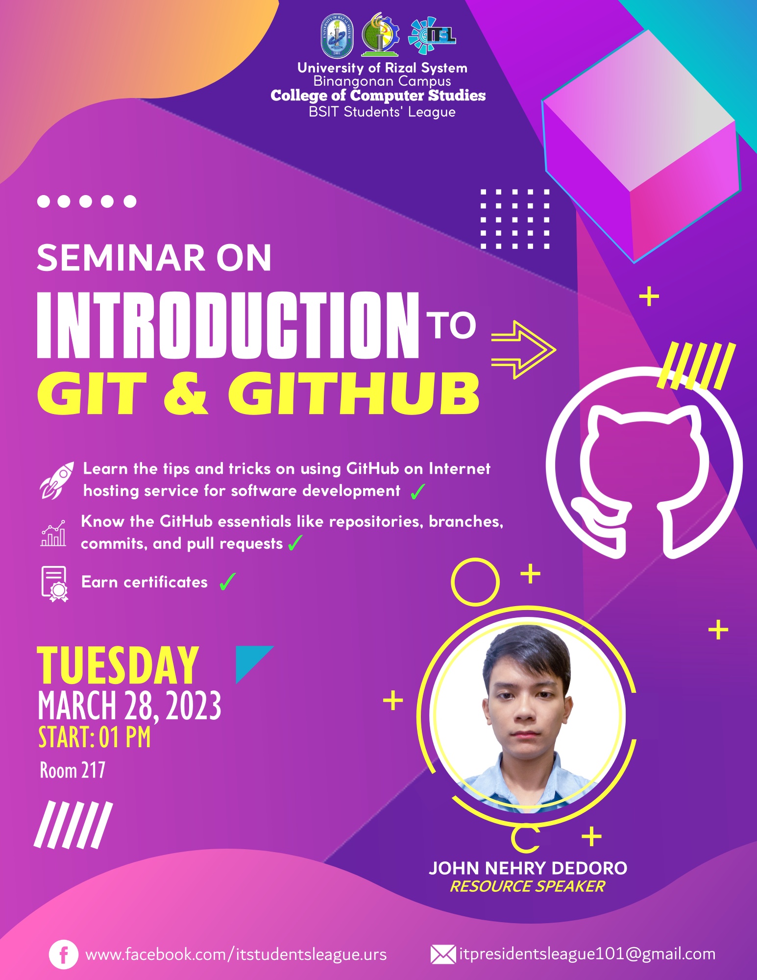 Poster for Introduction to Git & GitHub