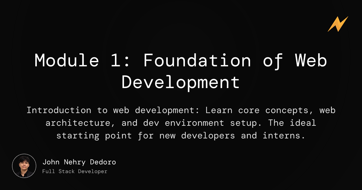 Module 1: Foundation of Web Development