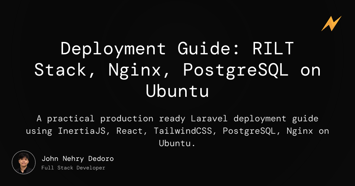 Deployment Guide: RILT Stack, Nginx, PostgreSQL on Ubuntu